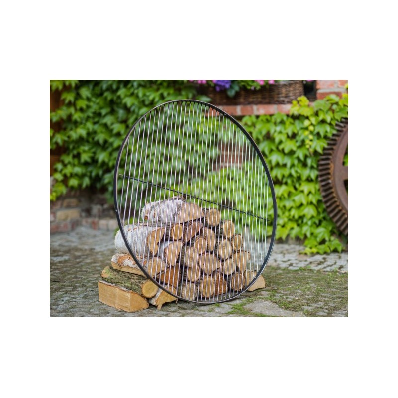 Grill na trójnogu 180 cm - ruszt stal naturalna 70 cm + kołowrotek