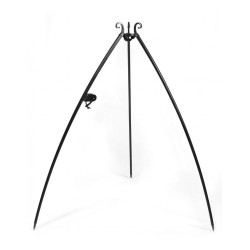 Grill na trójnogu 200 cm - ruszt stal naturalna 60 cm + kołowrotek
