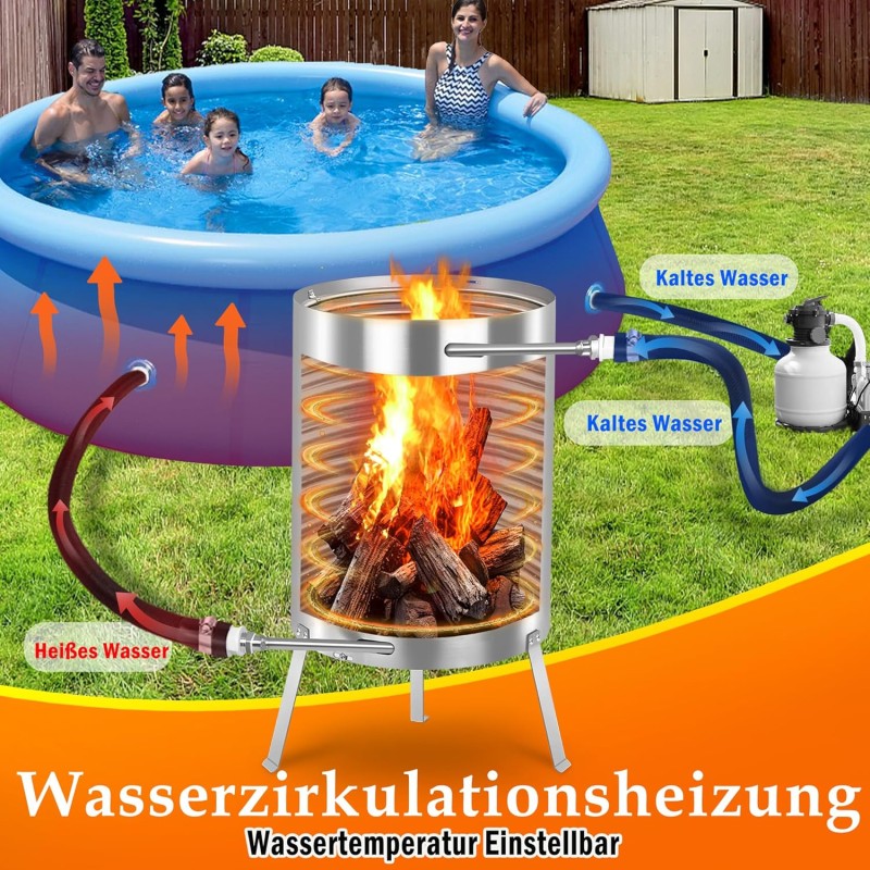 Kociołek do Ogrzewania Basenu i Balii  [HAGENATUREN]