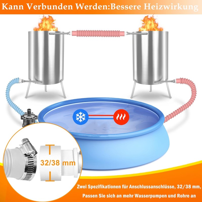 Kociołek do Ogrzewania Basenu i Balii  [HAGENATUREN]