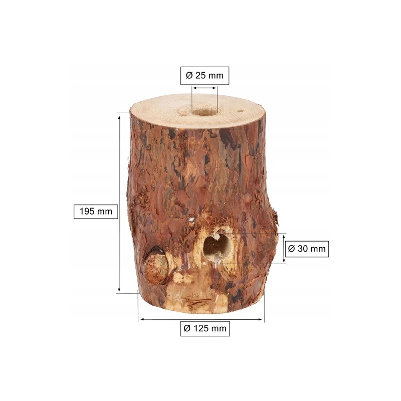 Ekologiczna Świeca Ogrodowa w Formie Pniaka - Idealna na Ognisko