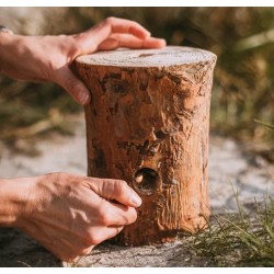 Ekologiczna Świeca Ogrodowa w Formie Pniaka - Idealna na Ognisko