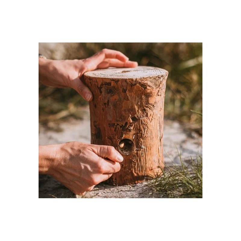 Ekologiczna Świeca Ogrodowa w Formie Pniaka - Idealna na Ognisko