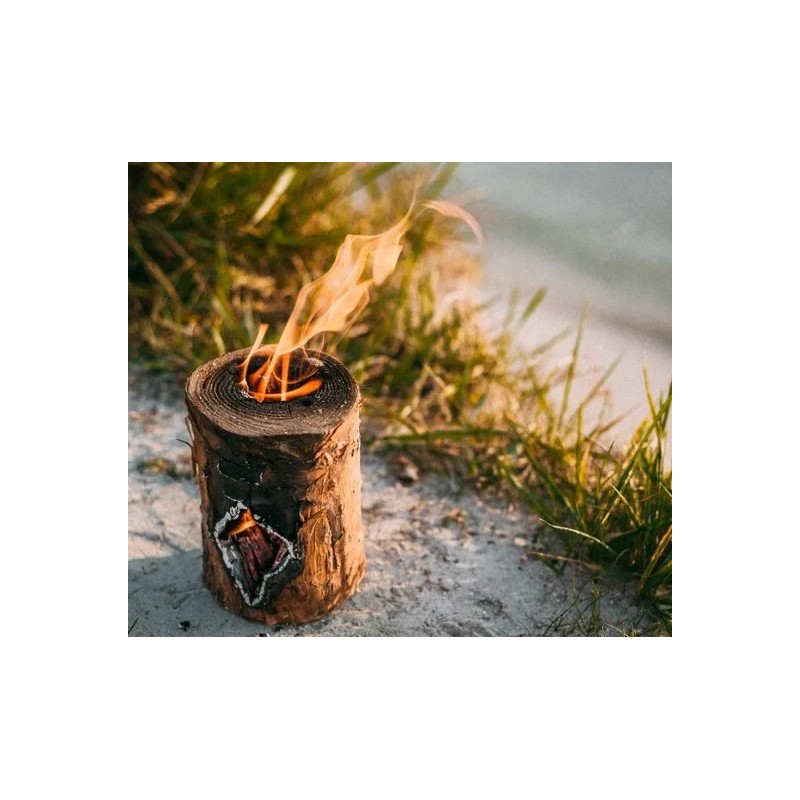 Ekologiczna Świeca Ogrodowa w Formie Pniaka - Idealna na Ognisko