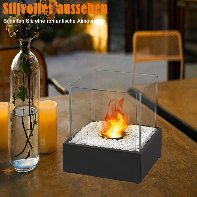 Elegancki i Nowoczesny Kominek Stołowy na Bioetanol 21x25 cm HAGENATUREN