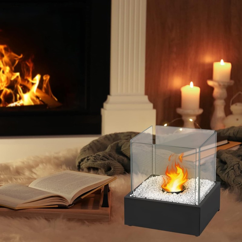 Elegancki i Nowoczesny Kominek Stołowy na Bioetanol 21x25 cm HAGENATUREN