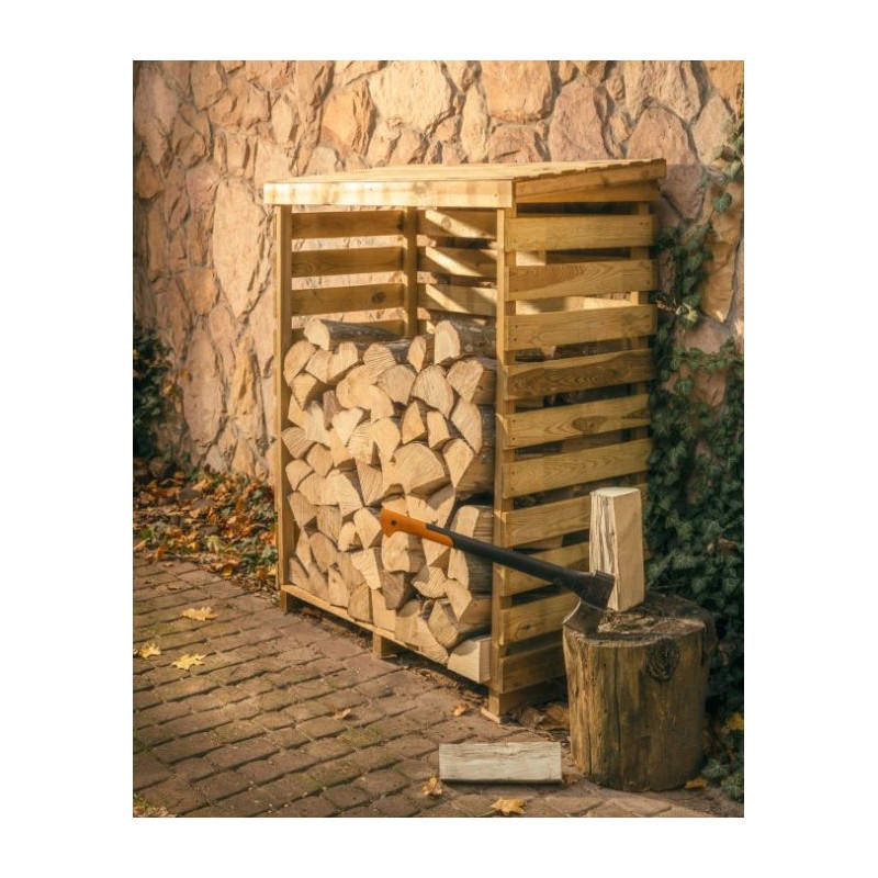 Regał na Drewno Kominkowe H150 x 120 x 60 cm – Elegancki Stojak do Ogrodu, HAGENATUREN