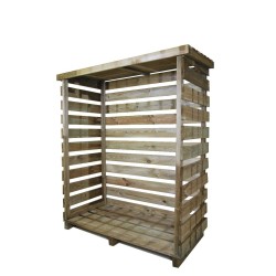 Regał na Drewno Kominkowe H150 x 120 x 60 cm – Elegancki Stojak do Ogrodu, HAGENATUREN